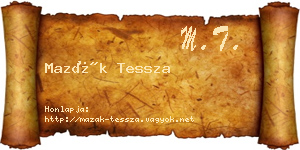 Mazák Tessza névjegykártya